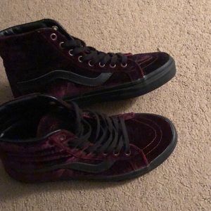 Velvet high top vans